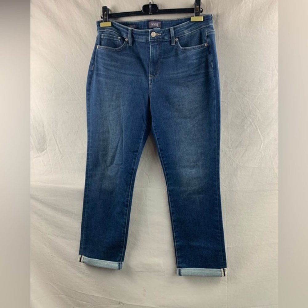 NWOT NYDJ Sheri Slim Jean Size 10 With Anke Roll